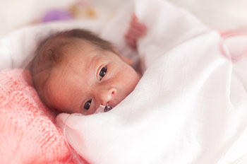 Closeup of a Premature Baby